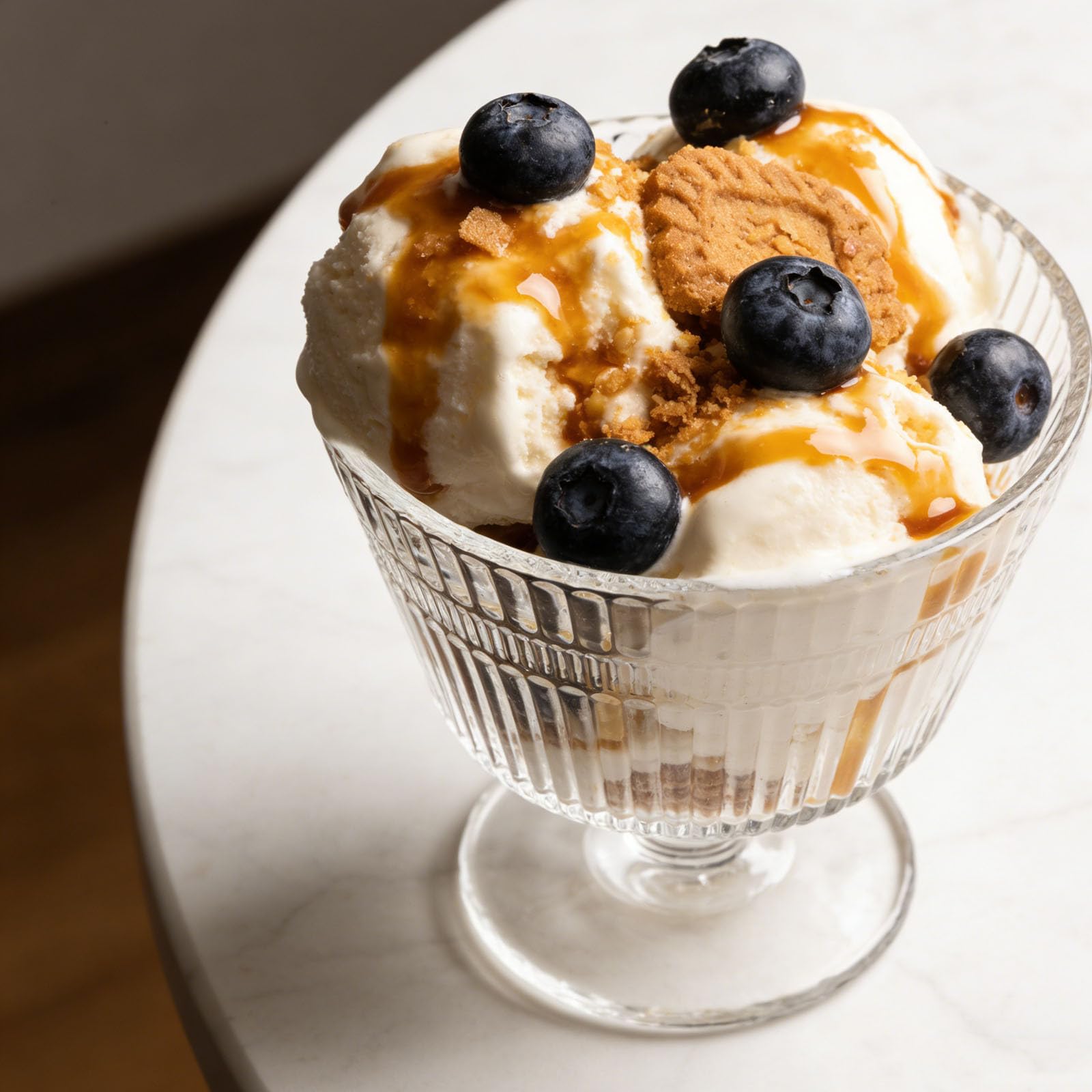 Set 4 Coppette da Gelato in Vetro 9oz Piedistallo, Resistente al Calore e Facili da Pulire, per Feste e Riunioni Informali