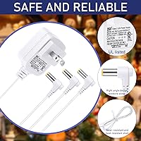 Vista 3 de Sumind Adaptador AC/DC compatible con Lemax accesorio iluminado # 74254 94563 94565 94566 94527 94564, adaptador de corriente de 4.5 V 3 salidas