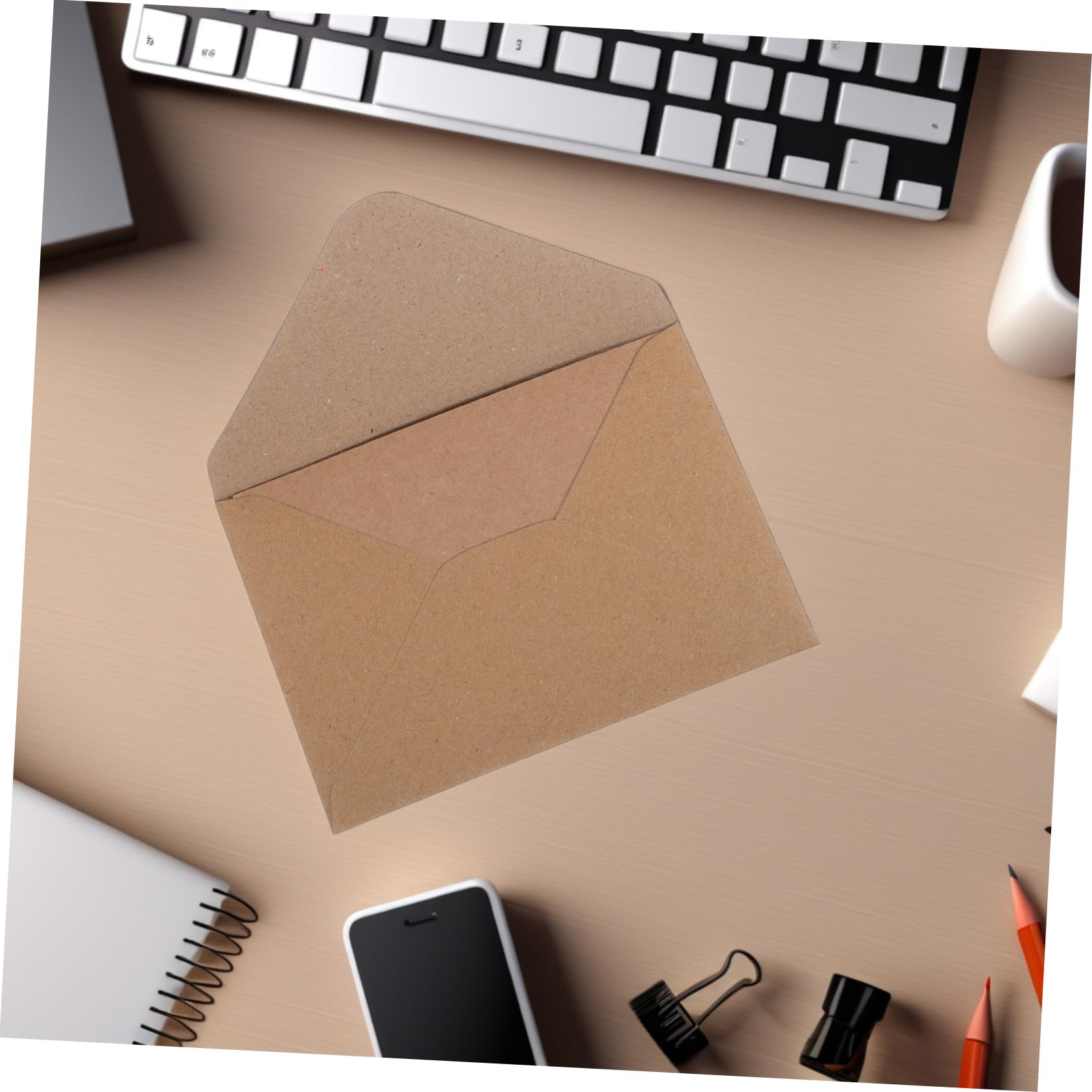 120stücke Diy-klappkarten Set Braune Postkarten Mit Umschlägen Kraftpapier Einladungskarten Zum Öffnen Wenn Notizkarten Für Hochzeitseinladungen Und Notizen