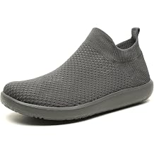 Tongzone Men's Wide Toe Box Slip-on Walking Shoes Lightweight Workout Gym Sneakers Workout Gym Sneakers