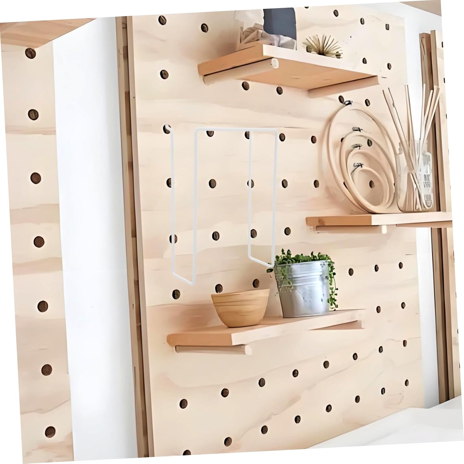 Alipis 2pcs Metal Pegboard Hooks Garage Hanging Hooks for Desk Storage Office Accessories Desk Hanger Wall Organizer