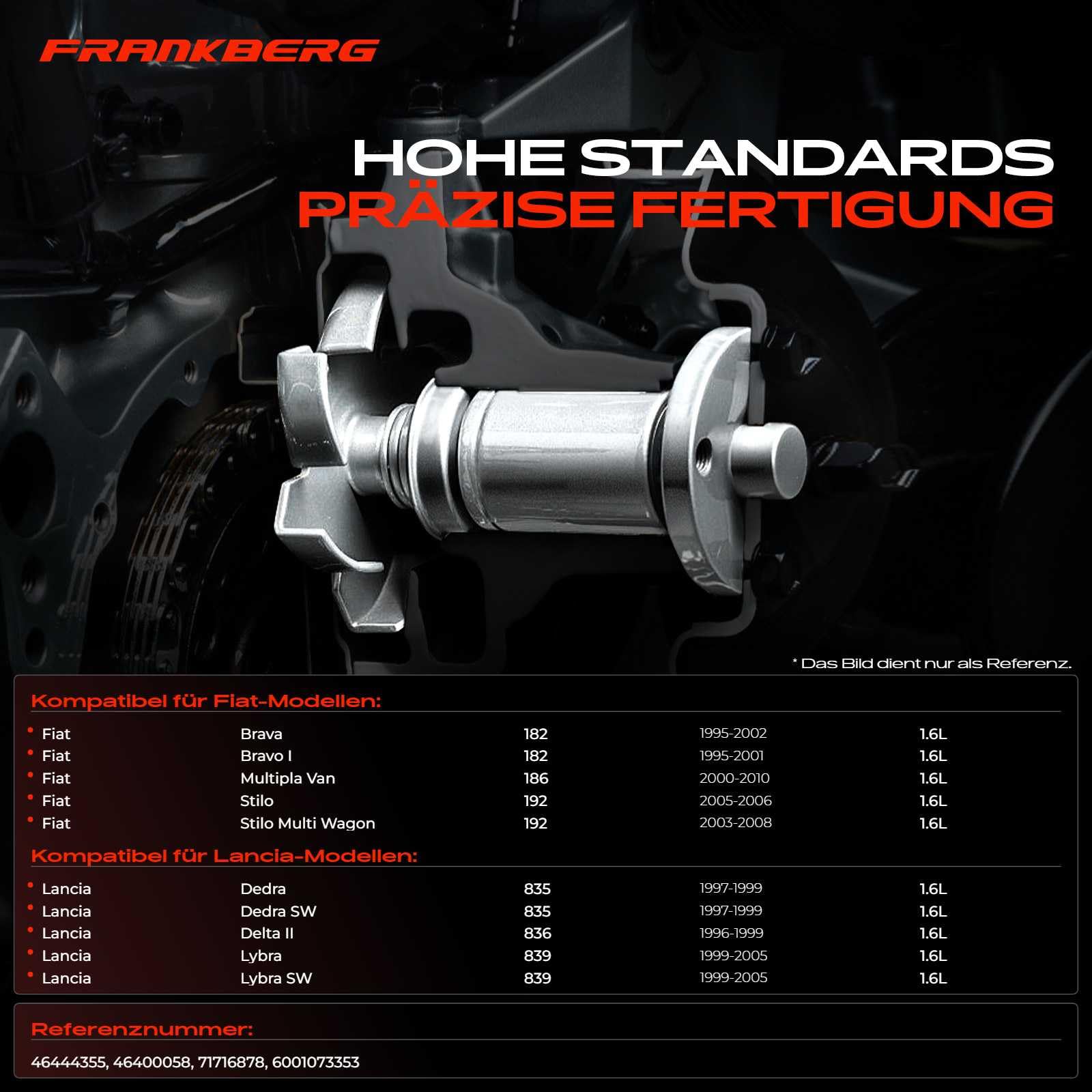 Frankberg Pompa dell'acqua di raffreddamento con guarnizione 46444355 | Compatibile con: Dedra SW 835, Doblo Box/MPV 223, Delta II 836, Marea 185, Bravo I 182, Lybra 839, Doblo MPV 119 223