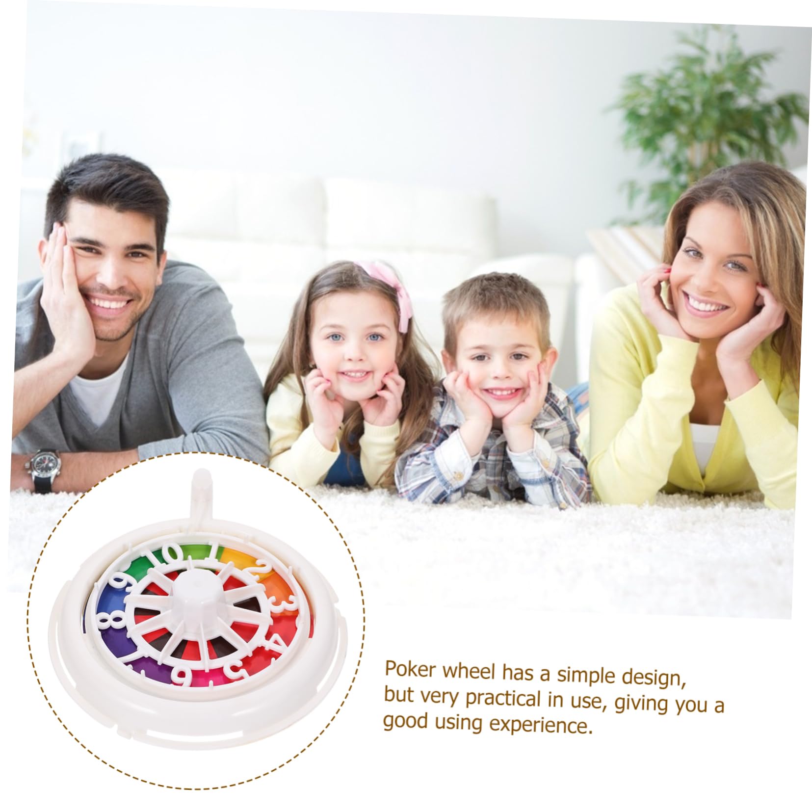 Toddmomy Game Turntable Poker Game Rotating Wheel Raffle Wheel The Wheel Adults Roulette Wheel Small Wheel of Fortune Prize Spinning Wheel Color Game Wheel Prop Wheels Plastic White