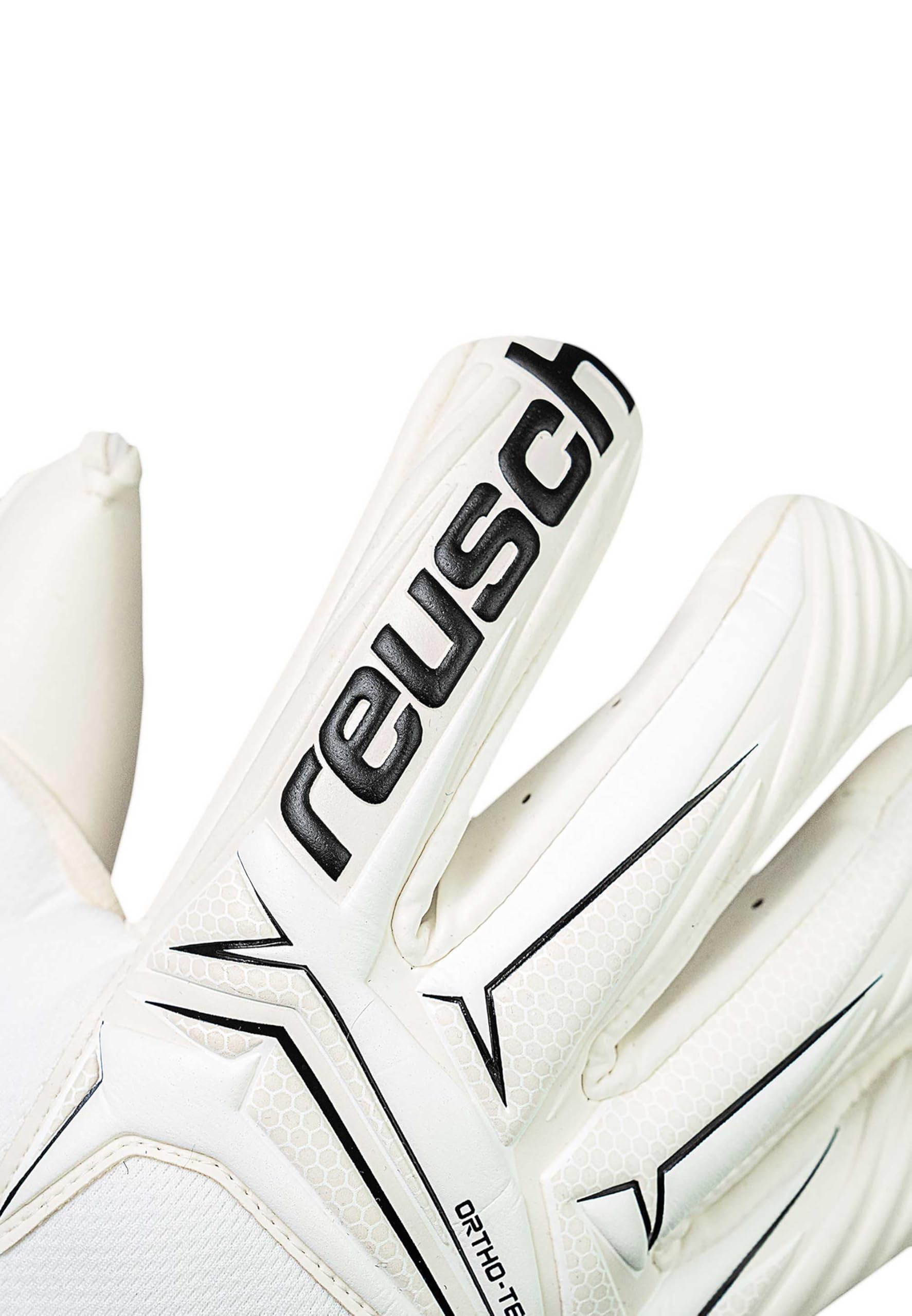 Reusch Guanti da portiere professionale adulti | Protezione delle dita | Aderenza eccezionale, allenamenti e partite, erba sintetica e naturale, Taglie 7,5-12, Attrakt Gold X Ortho-Tec
