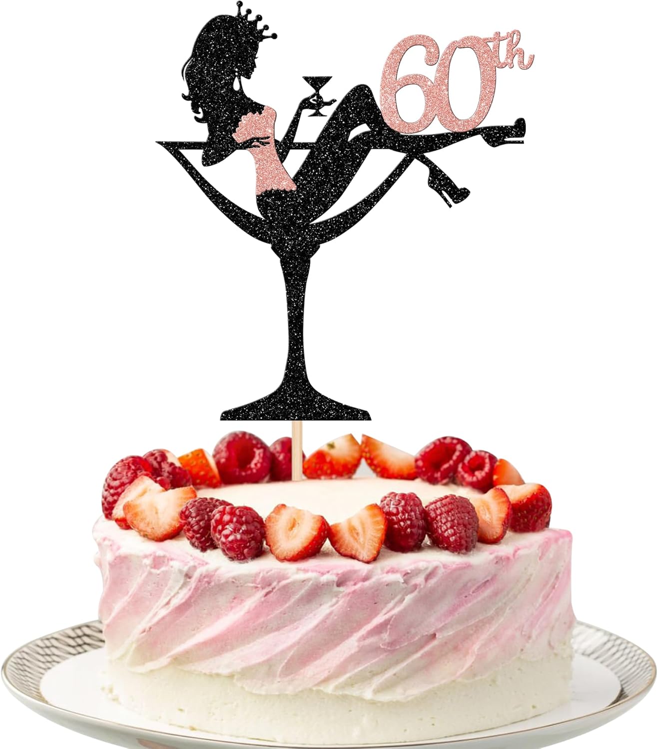 PCS Sitting 60th Birthday Cake Topper Glitter Ghana Ubuy