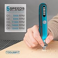 Vista 2 de Kit de herramientas rotativas inalámbricas – Herramientas rotativas eléctricas de 5 velocidades con 84 accesorios, herramienta rotativa de potencia