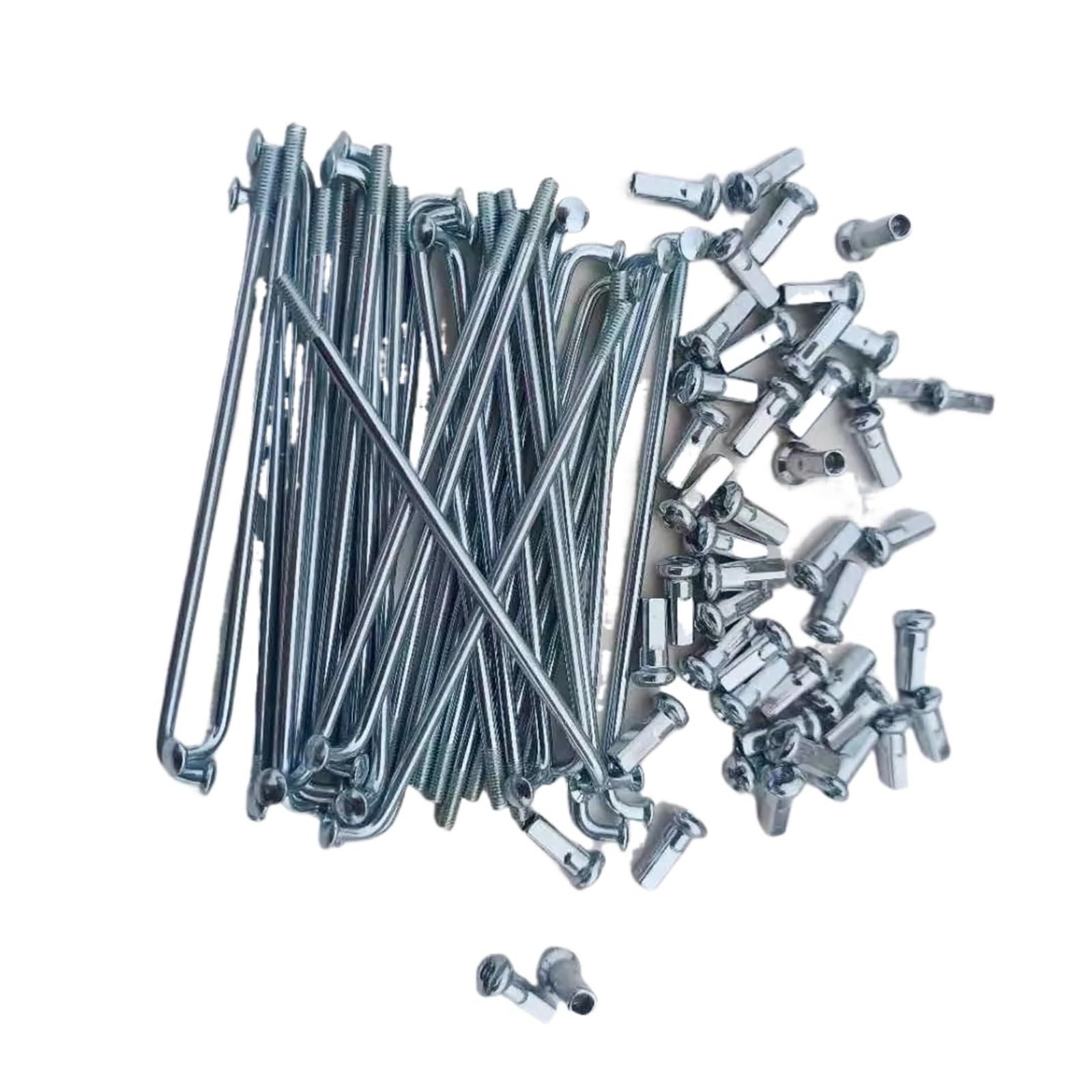 36 raggi per bicicletta elettrica, 12 G, diametro 2,5 mm, lunghezza 70-185 mm, raggi in acciaio 45# con nippli per riparazione ruote di bici elettriche (185 mm x 2,5 mm)