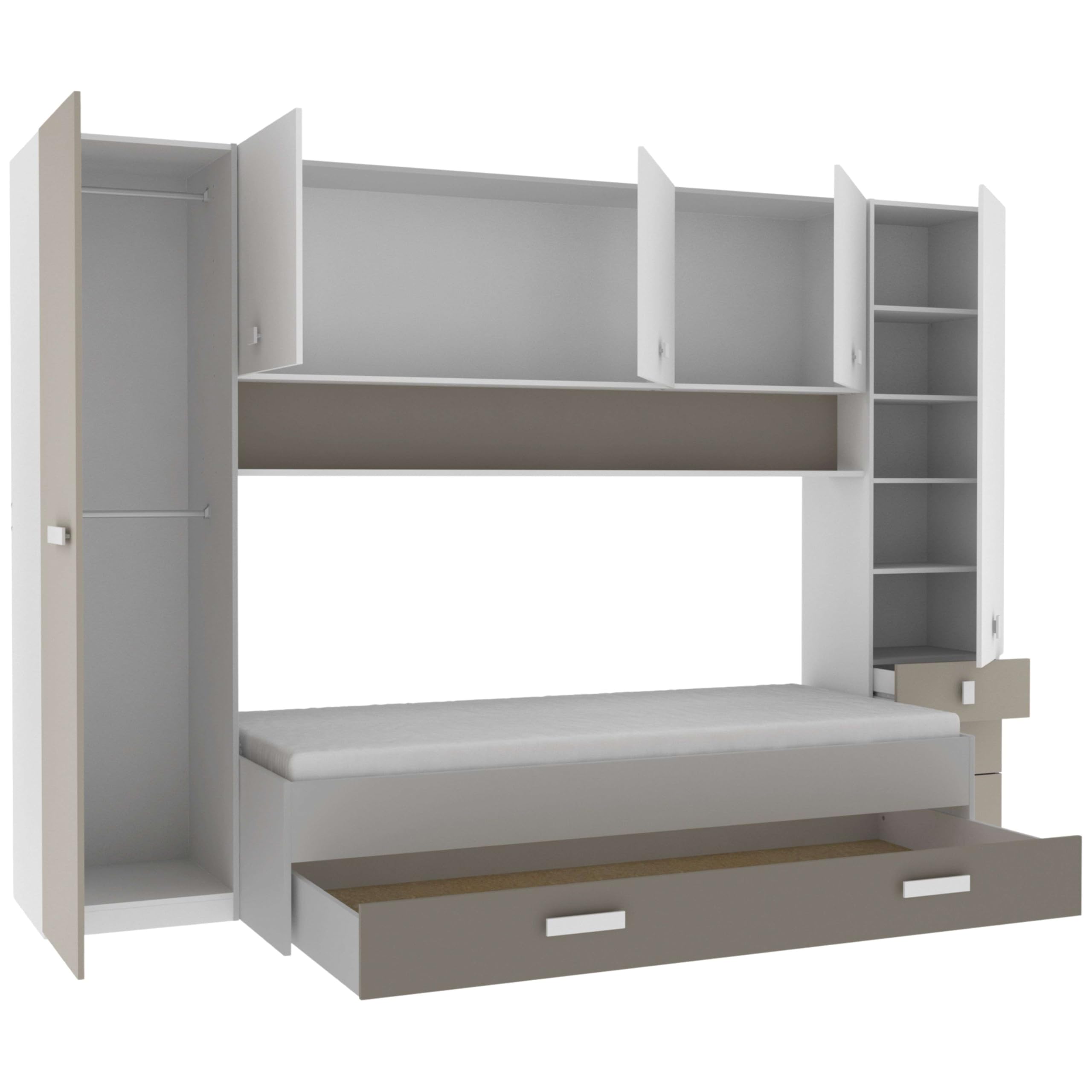 Armario Juvenil Puente Tidy Habitación Infantil 304x203cm