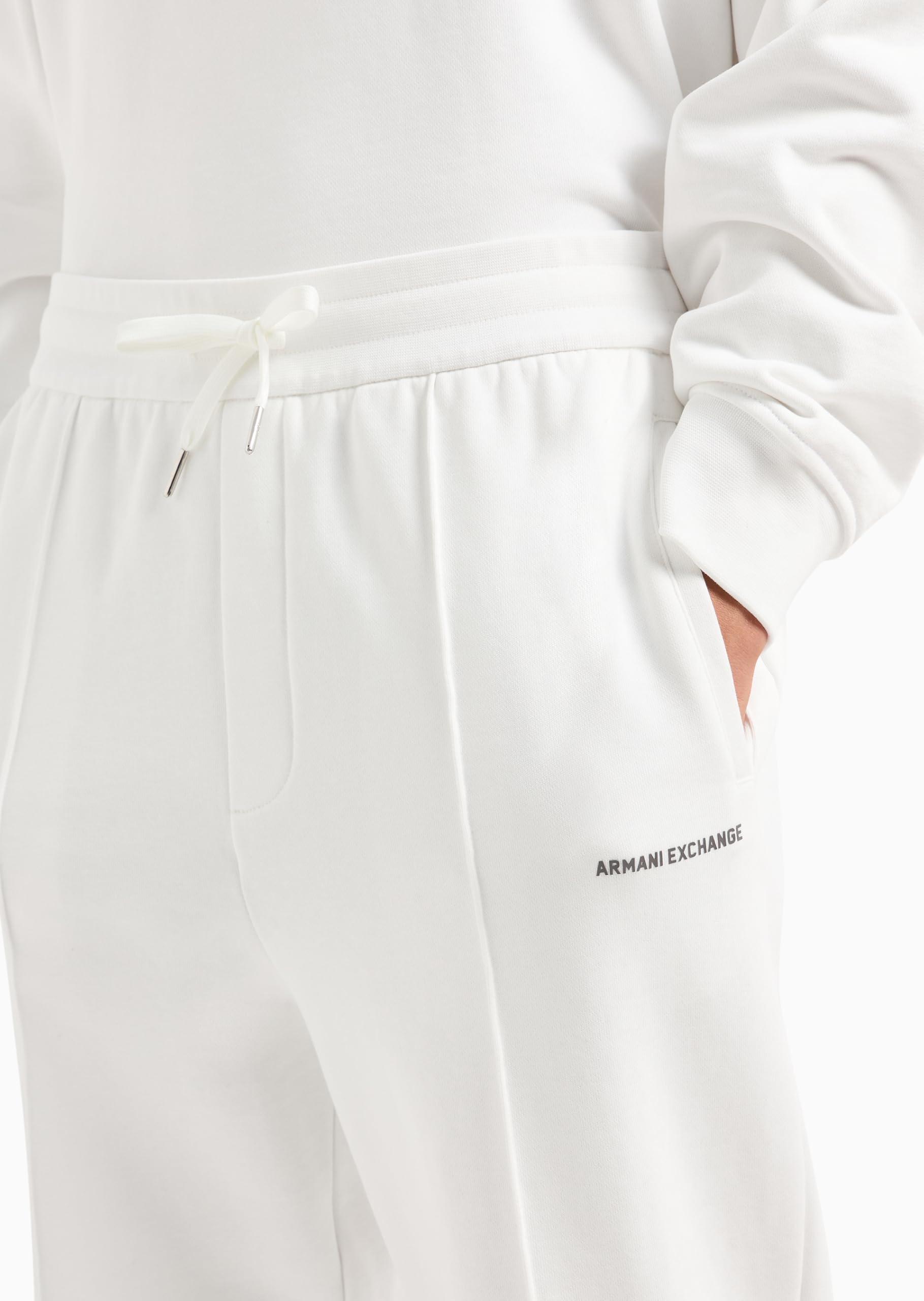 Armani Exchange Cotton French Terry Sweatpant Wiith Front Pleat Detail Pantalones de chándal para Hombre