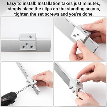 thumbnail image 2 of 6 Pcs Roof Clamp For Standing Metal Roof Standing Seam Roof Clamp 2 of 13