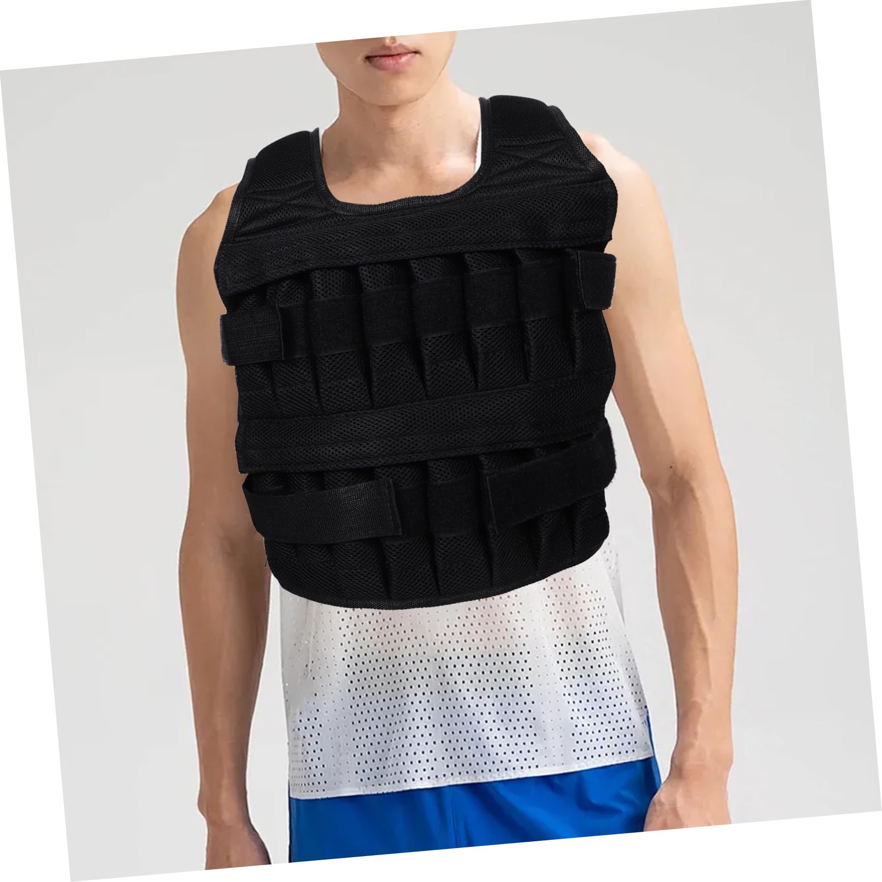 Giubbotto Zavorrato Regolabile per Fitness e Corsa, Gilet da Allenamento Sacche Pesi Staccabili, Resistente e Comodo per Esercizi di Forza e Sport All’aperto