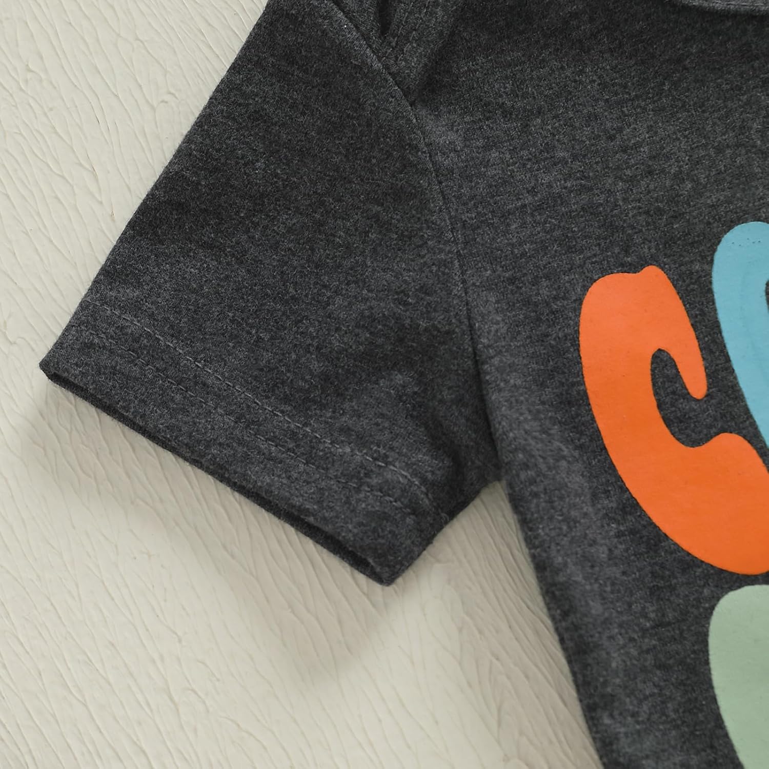 Ayalinggo Newborn Baby Girl Boy Romper Short Sleeve Cousin Crew Shirt Crewneck Bodysuit Colorful Print Casual Summer Clothes