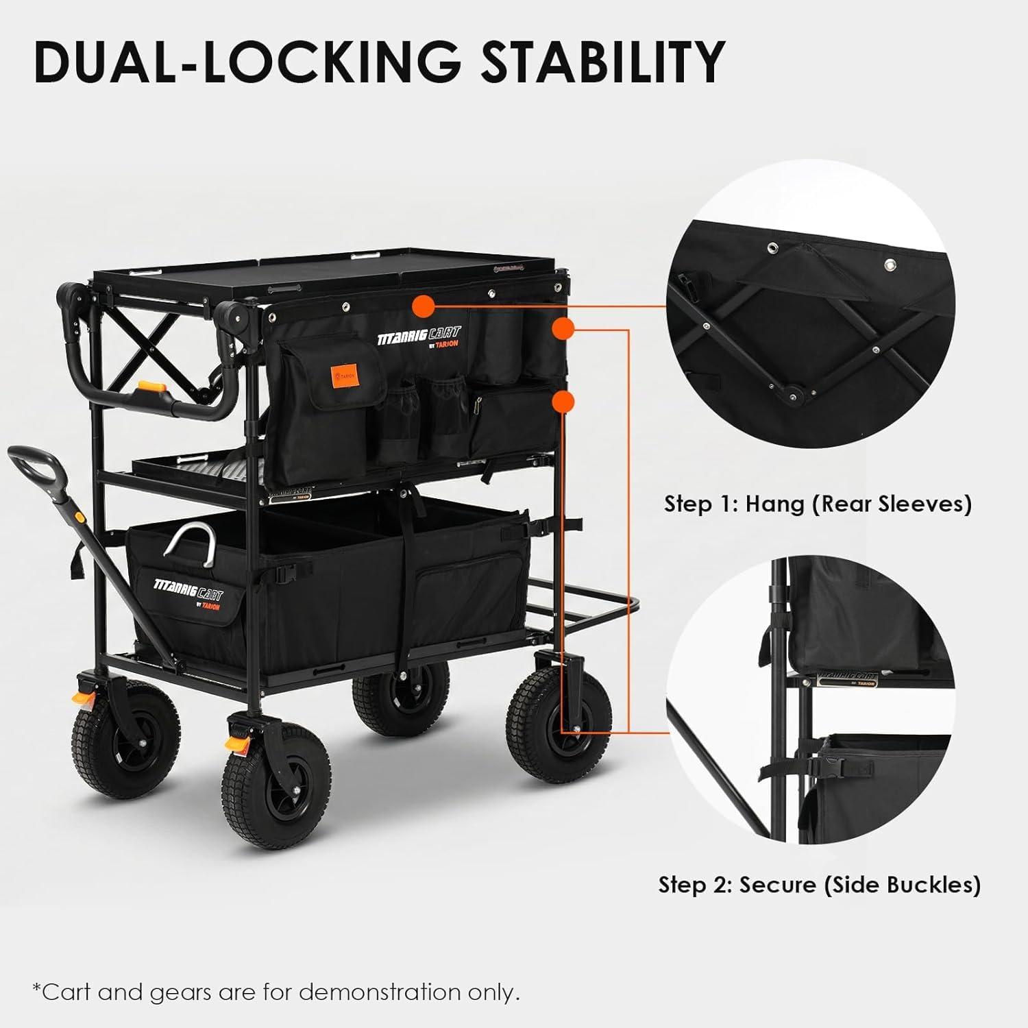 TARION Titanrig Cart Bolsa de Almacenamiento Lateral: Accesorios para Carro de cámara con múltiples Bolsillos para videógrafos cineastas