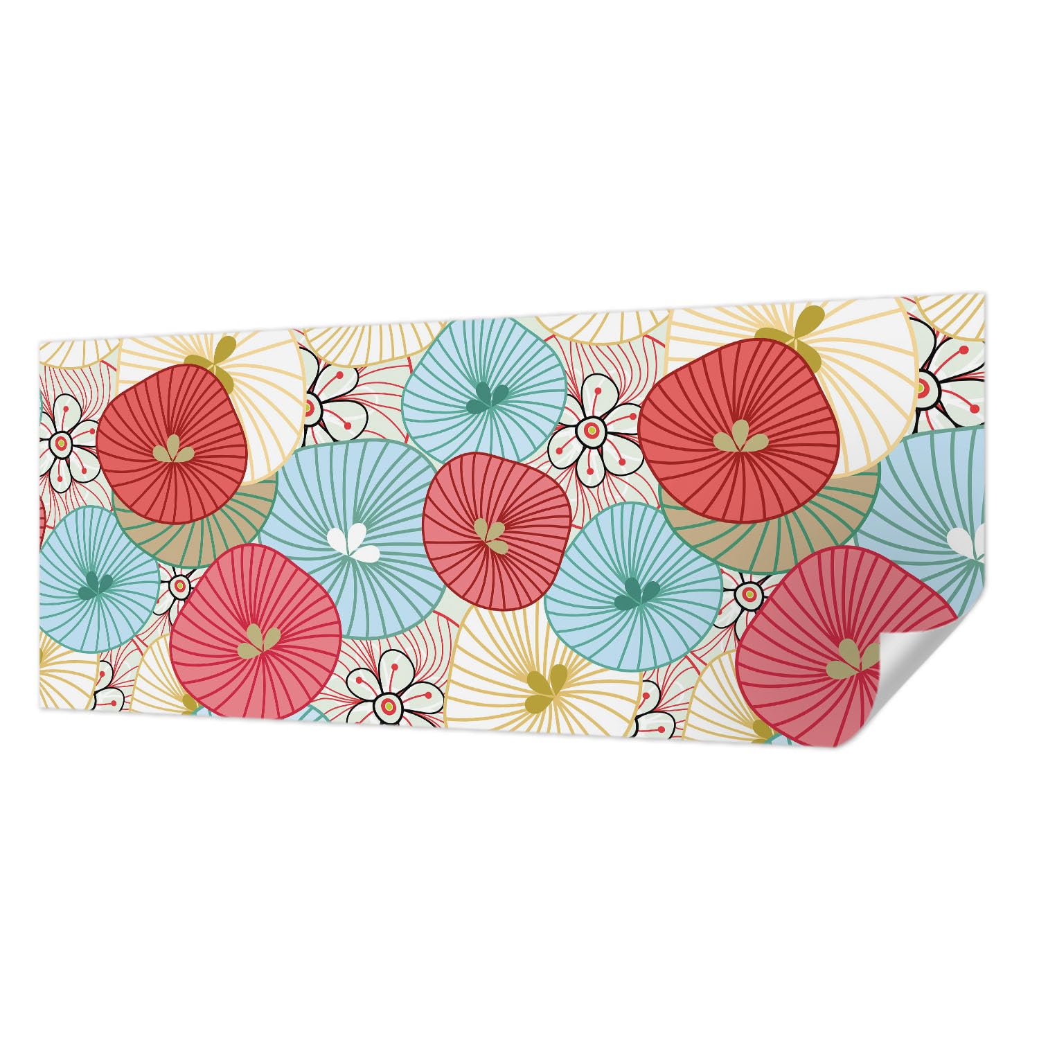 Papier peint panoramique floral Tulup 250x104 cm pour la décoration du salon