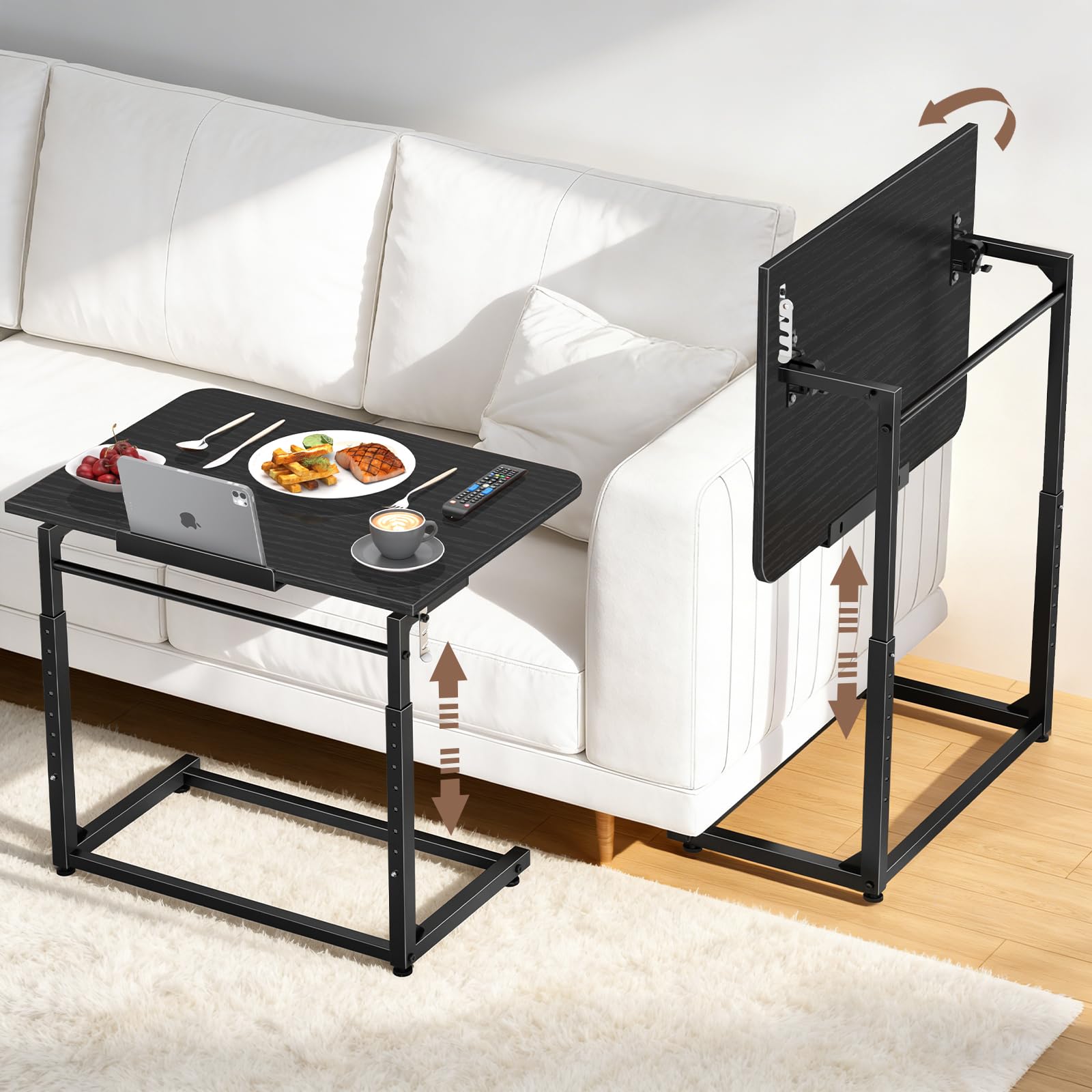 Photo 1 of Dataroad Selead TV Tray Table Set (2) - Black