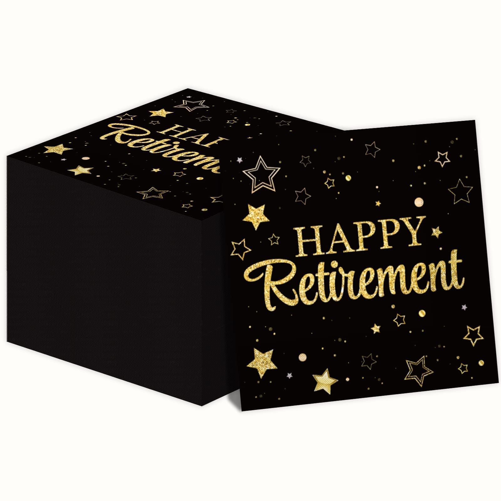 50 Pack Retirement Paper Napkins Retirement Party Decorations Happy Farewell Celebration Graduations Supplies We Will Miss You Napkins for Retired