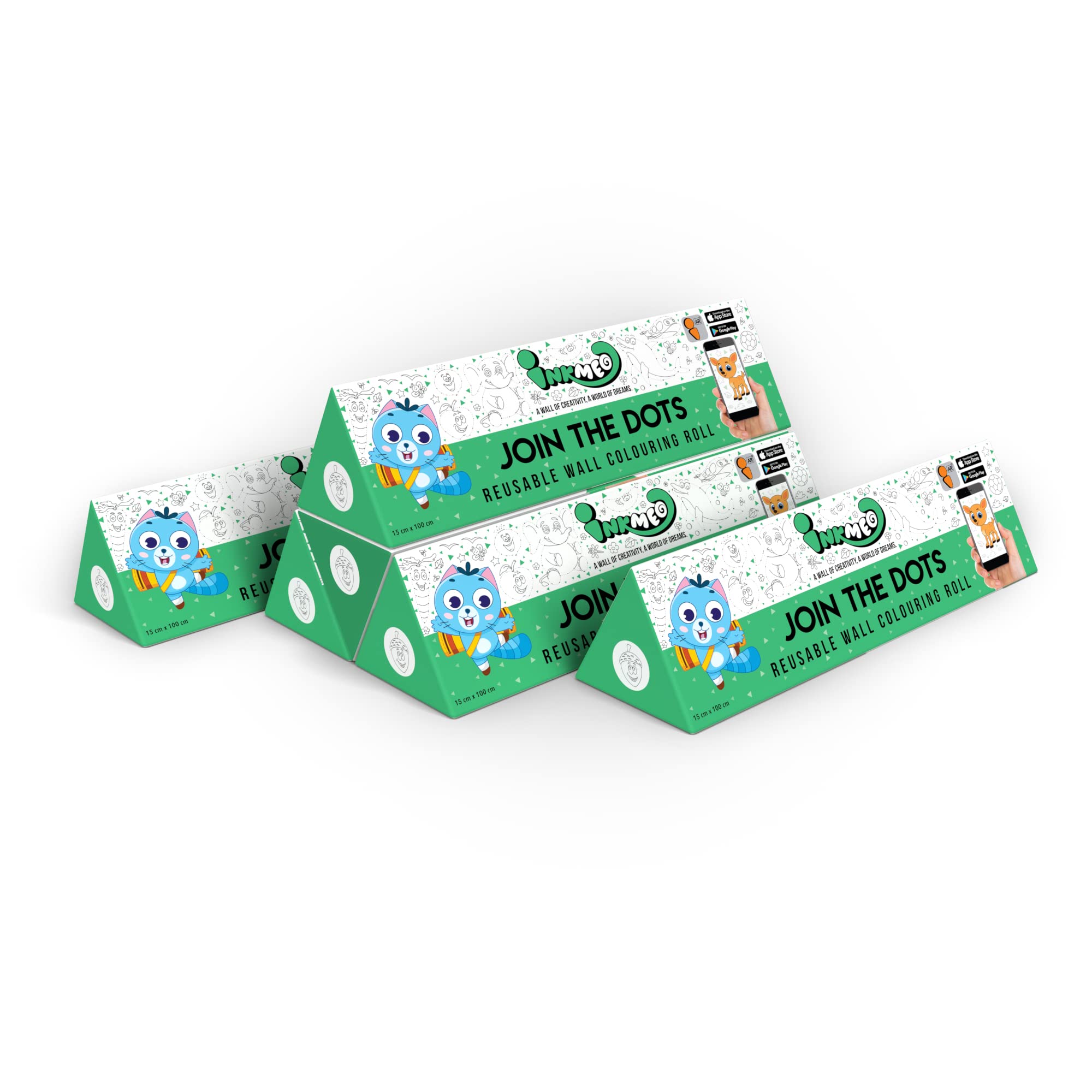 Inkmeo | Join The Dots Wall Colouring Roll | AR Enabled | Interactive Educational Fun Activity | for Kids | Ages 5+ | Return Gift | Size (6 X 40 Inches) | Number Sequencing(Pack of 6) (B0BYZSD1FB) Amazon Price History, Amazon Price Tracker