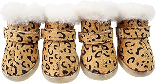 Dog Boots Winter Snow Dog Boots Dog Shoes For Small Medium Dogs Hot Sidewalks Puppy Boots Cat Shoes, 4PCS,Yellow,Size 2
