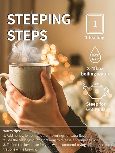 Vista 80 de TeeLux Mugwort Tea Bags - Té de hierbas de artemisa seca natural, sin cafeína, 40 bolsas de té