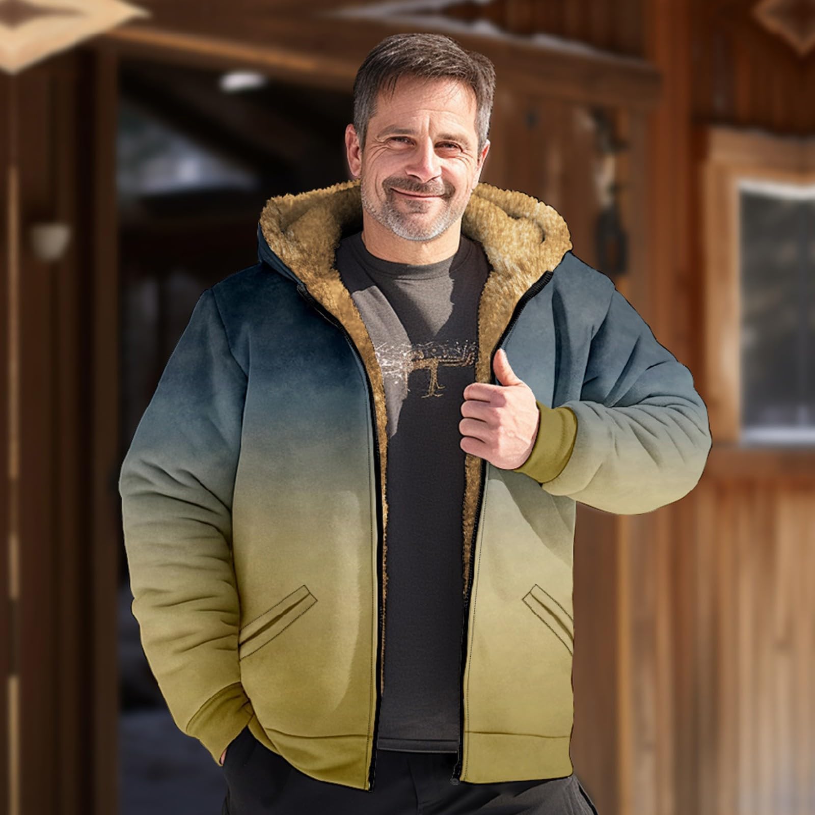 Sudadera polar con capucha con estampado informal, suave y cálido, estilo sudadera de invierno cómoda, chaqueta Streetwear con diseño digital para actividades diarias al aire libre