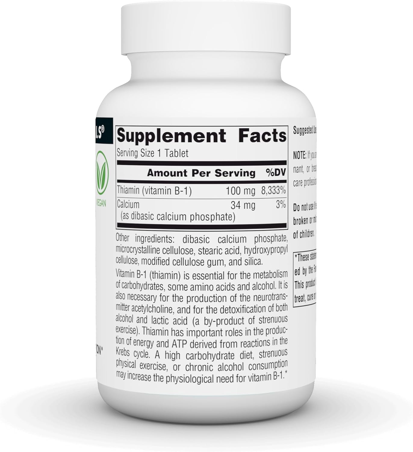 Source Naturals Vitamin B-1, Thiamin, Supports Energy Production - 100 mg - 250 Tablets - Image 3