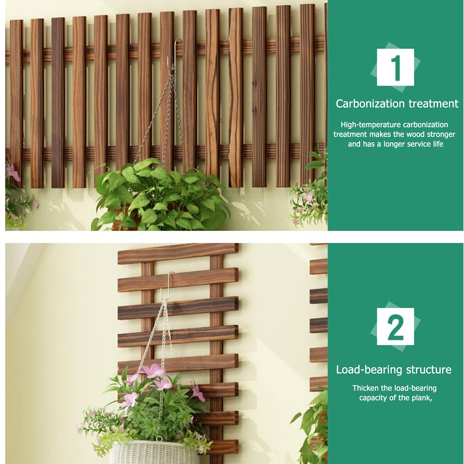 HEEPDD Pflanzen-Klettergitter Aus Kiefernholz – Erweiterbares Rankgitter Für Zimmerpflanzen, Garten & Terrasse – Deko Und Stütze