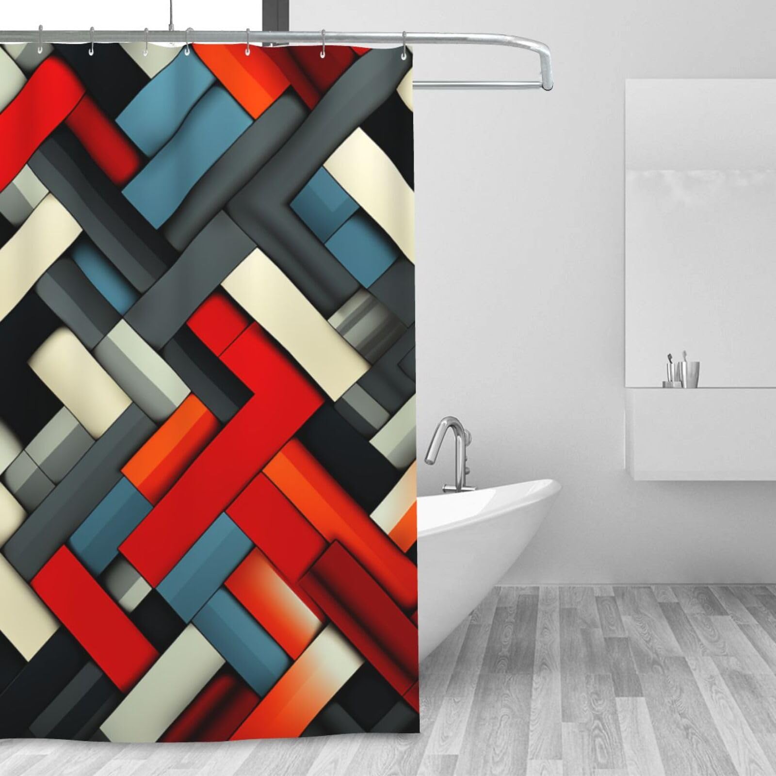 Rideau de bain imperméable pour une salle de bain moderne et propre au quotidien