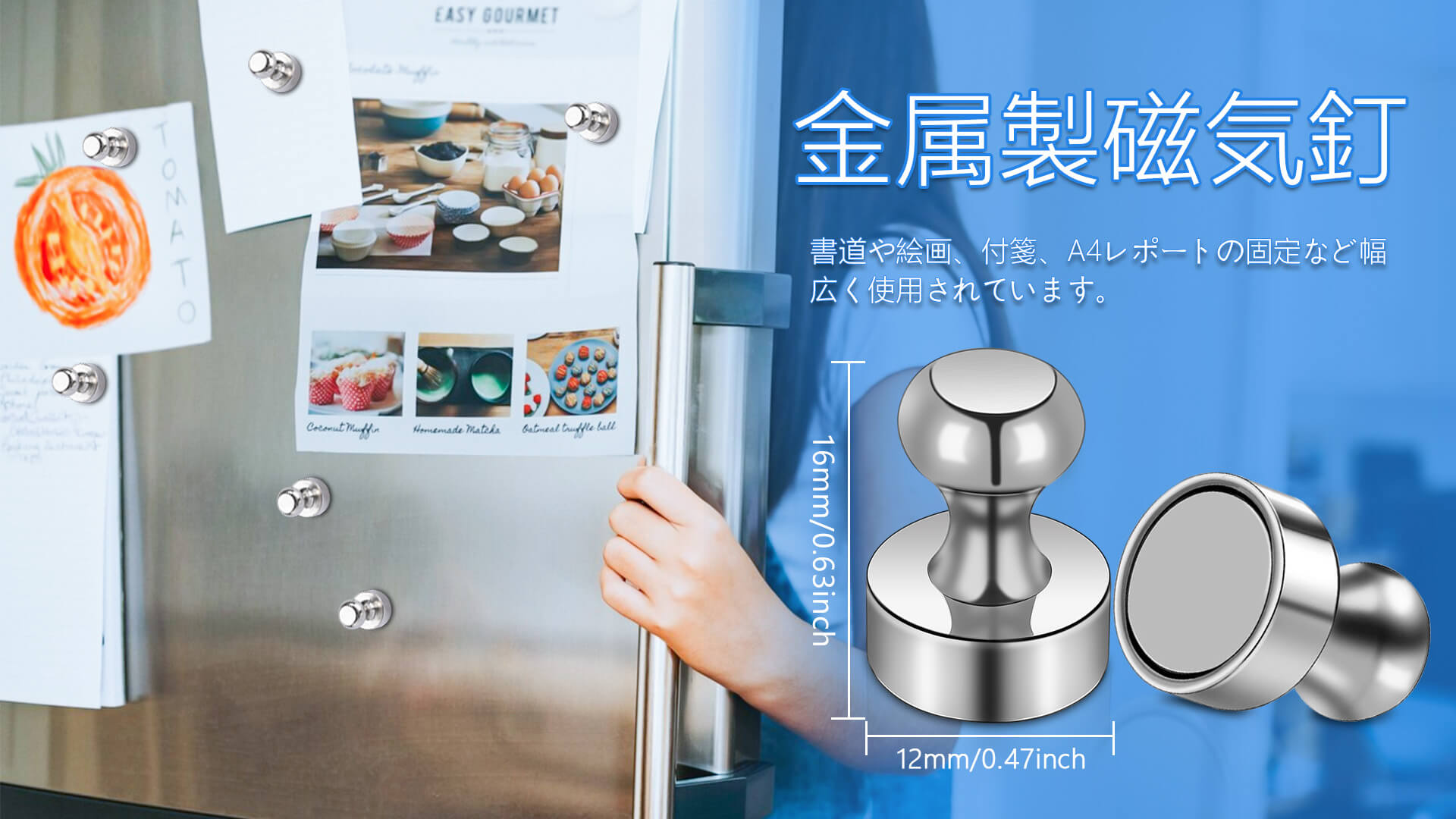 Amazon.co.jp: 36個 MAYDIYCI ネオジム磁石ピン 強力マグネット押し