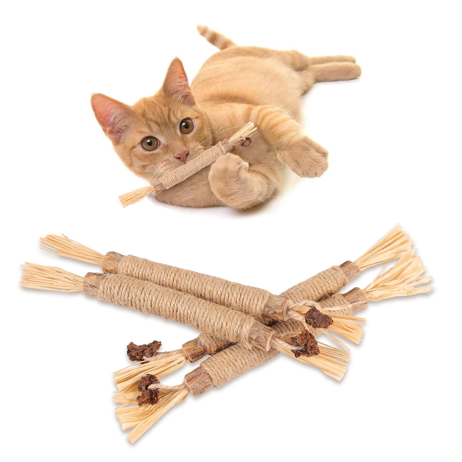 Amazon | PAKESI 猫 噛むおもちゃ 歯磨き 歯ぎしり棒 またたび 天然木