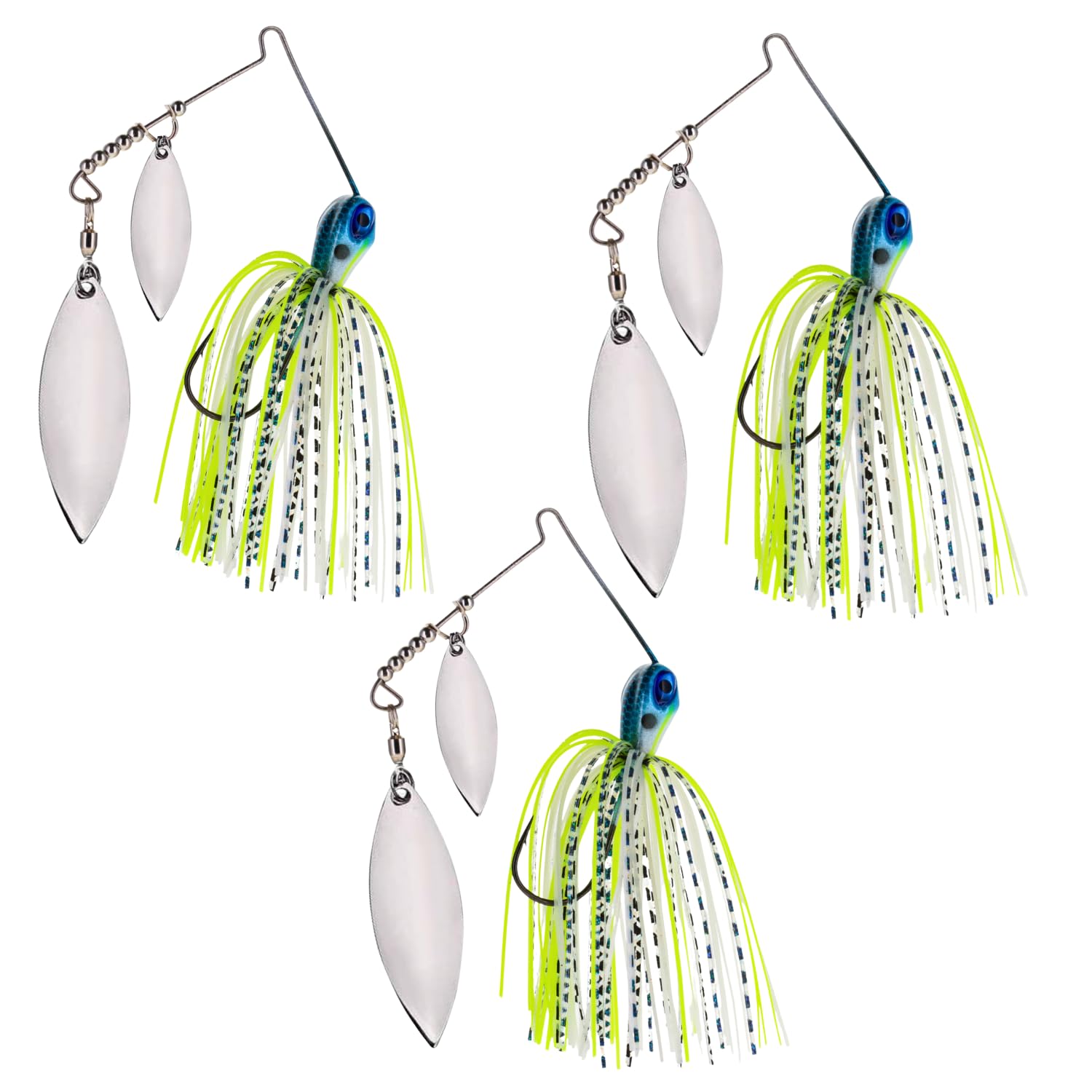 Leurres de nage Chartreuse Shad Paddle Tail, 3 pouces (10