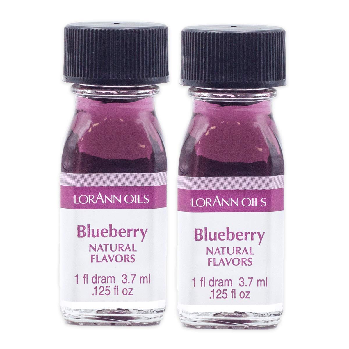 LorAnn Oils Super Strength Flavoring - Used For Candy Making, Flavoring, Baking, Hard Candy, & Flavor Oils - Bold, Natural Flavors 4X Stronger Than Extracts - Blueberry, Pack of 2, 0.125 fl oz
