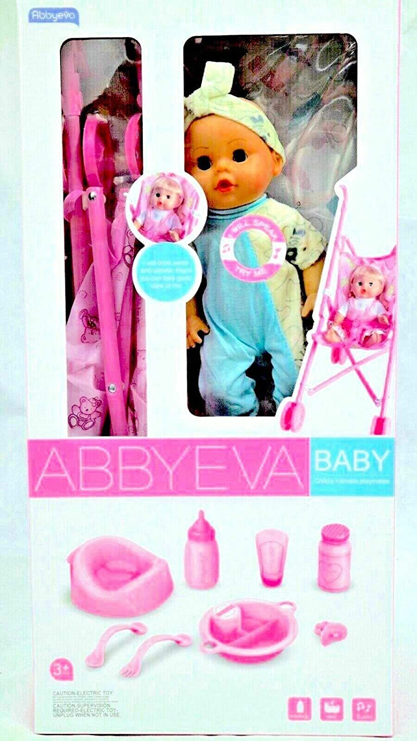 kamsons Baby Doll That Drinks, Wets, with a Baby Stroller with Other Accessories to Pamper Your Doll with Sound (B08R7M8WQ4) Amazon Price History, Amazon Price Tracker