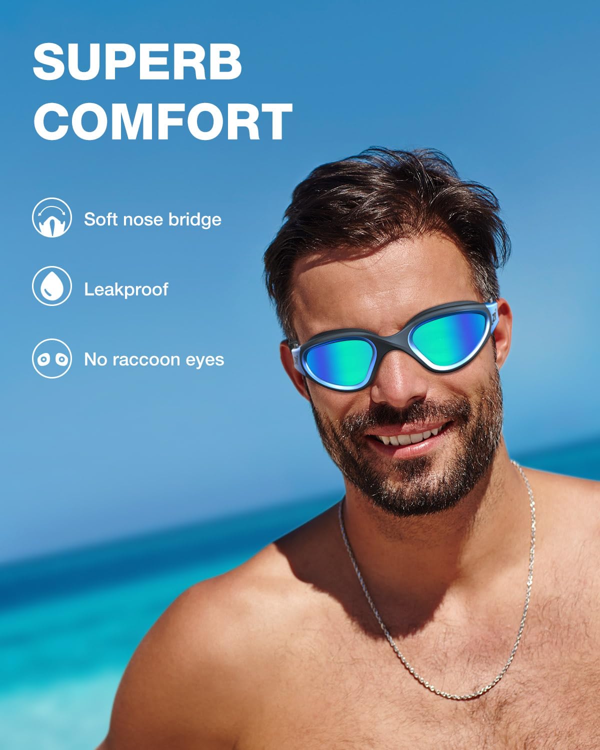ZIONOR G1 Polarisierte Schwimmbrille für Damen und Herren UV-Schutzbrille
