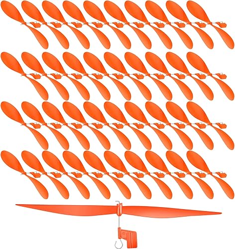 Miniatura 7 de Libima 40 piezas de hélice de plástico para actividades STEM, cuchillas de hélice resistentes al plegado con ganchos de banda de goma para aviones