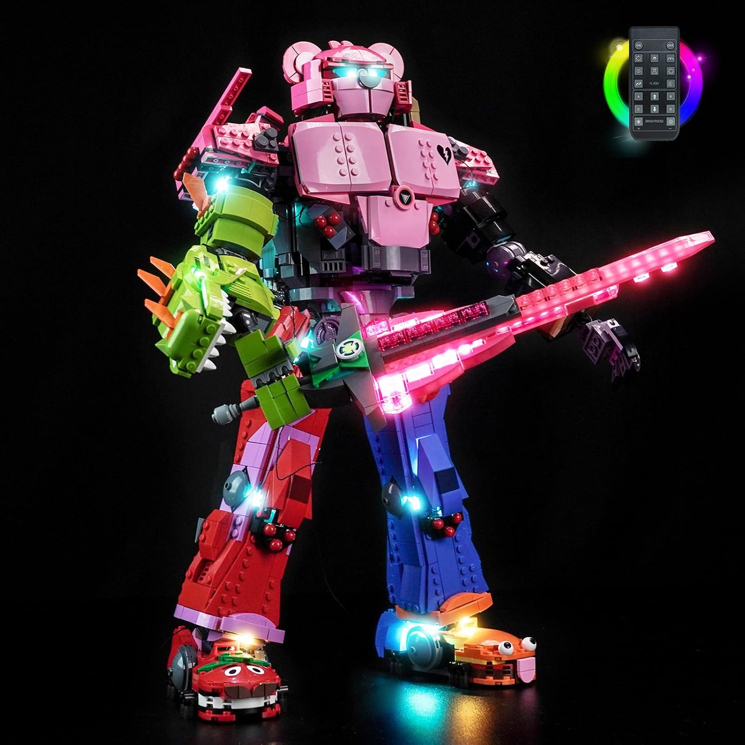 BrickBling Light Compatible with Lego Fortnite Mecha Team Leader 77078 - Excluding Model (Classic Version Light)