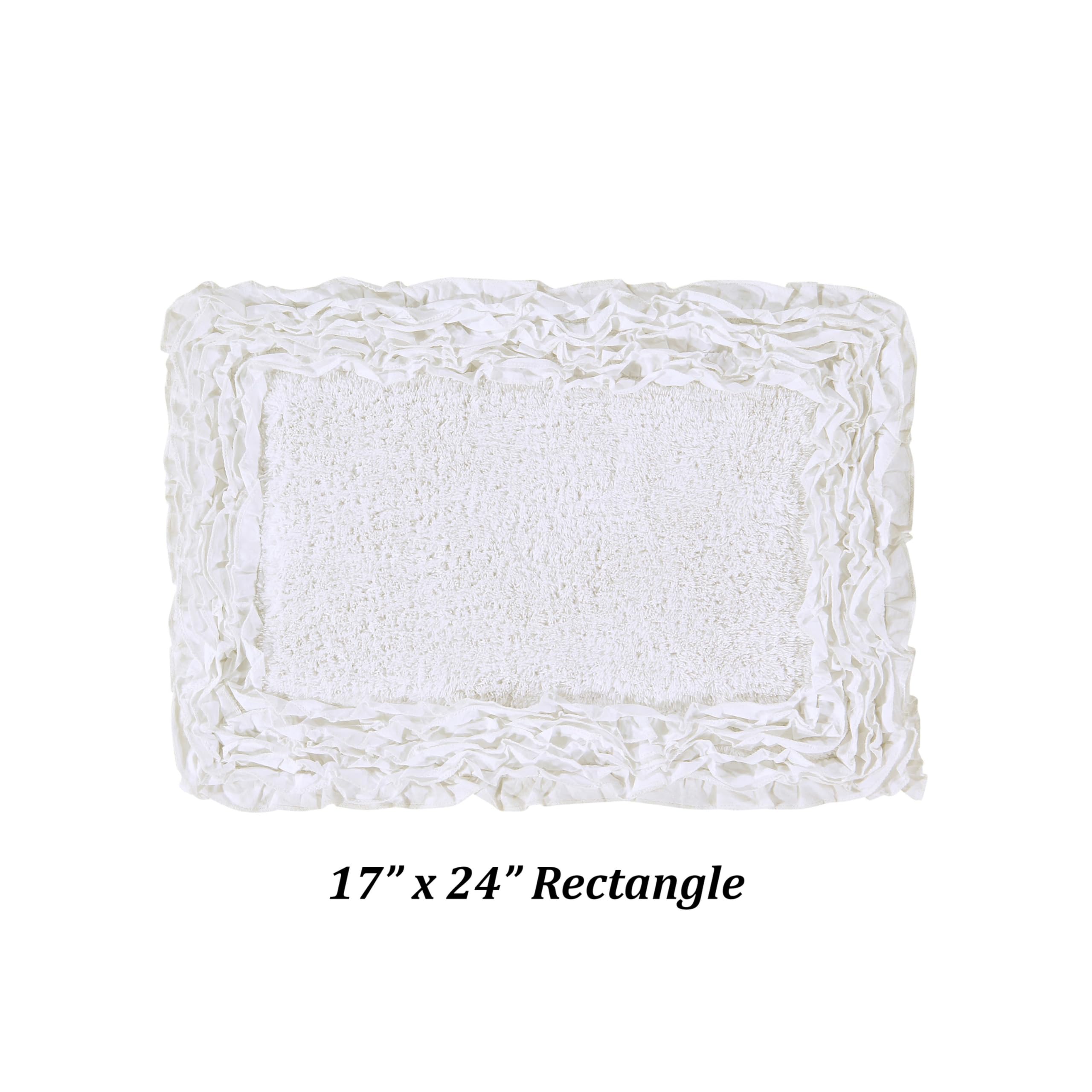 Better Trends Alfombra de baño 100% algodón, 17 x 24 Pulgadas, Ultra Suave, Absorbente de Agua, Parte Trasera de látex, Lavable a máquina, Alfombra de baño para decoración del hogar, colección de