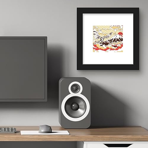 Vista 13 de Trends International Gallery Pops Godzilla - Póster de pared tradicional japonés rey Ghidorah volador, 12.00 x 12.00 pulgadas, versión de marco