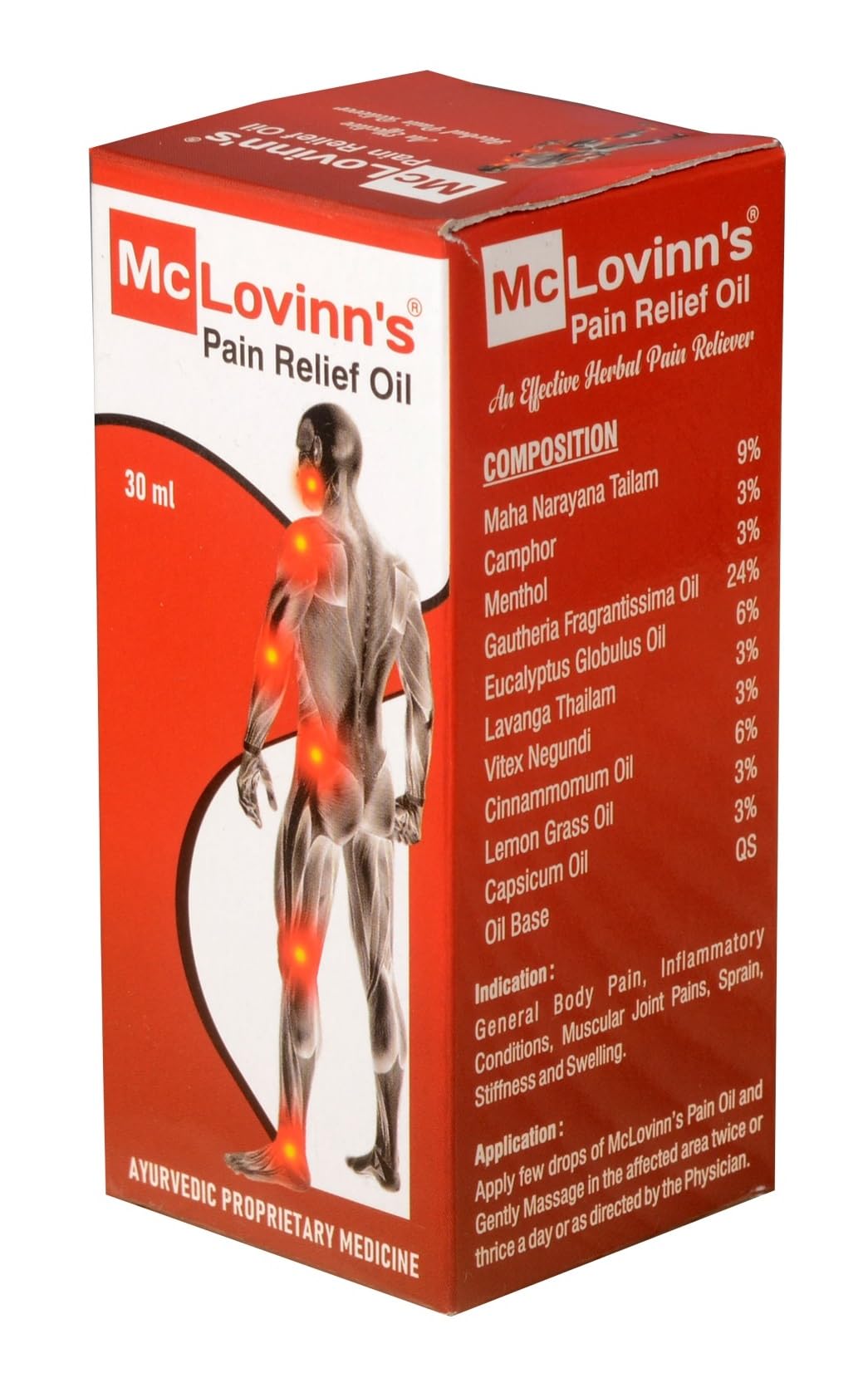 McLovinns® Pain Relief Oil for Back Pain, Joint Pain, Muscle Pain, Nerve Pain - 30 ML/Unit (PACK OF 3) (B09NJSSKW3) Amazon Price History, Amazon Price Tracker