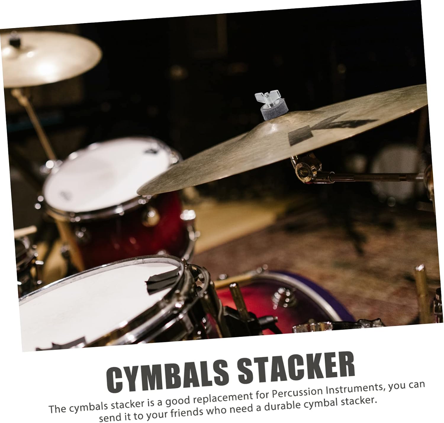 Metal Cymbals Stacker for Drum Kit Reliable HiHat Cymbals Holder Adjustable Height Percussion Parts for Easy Installation and Storage