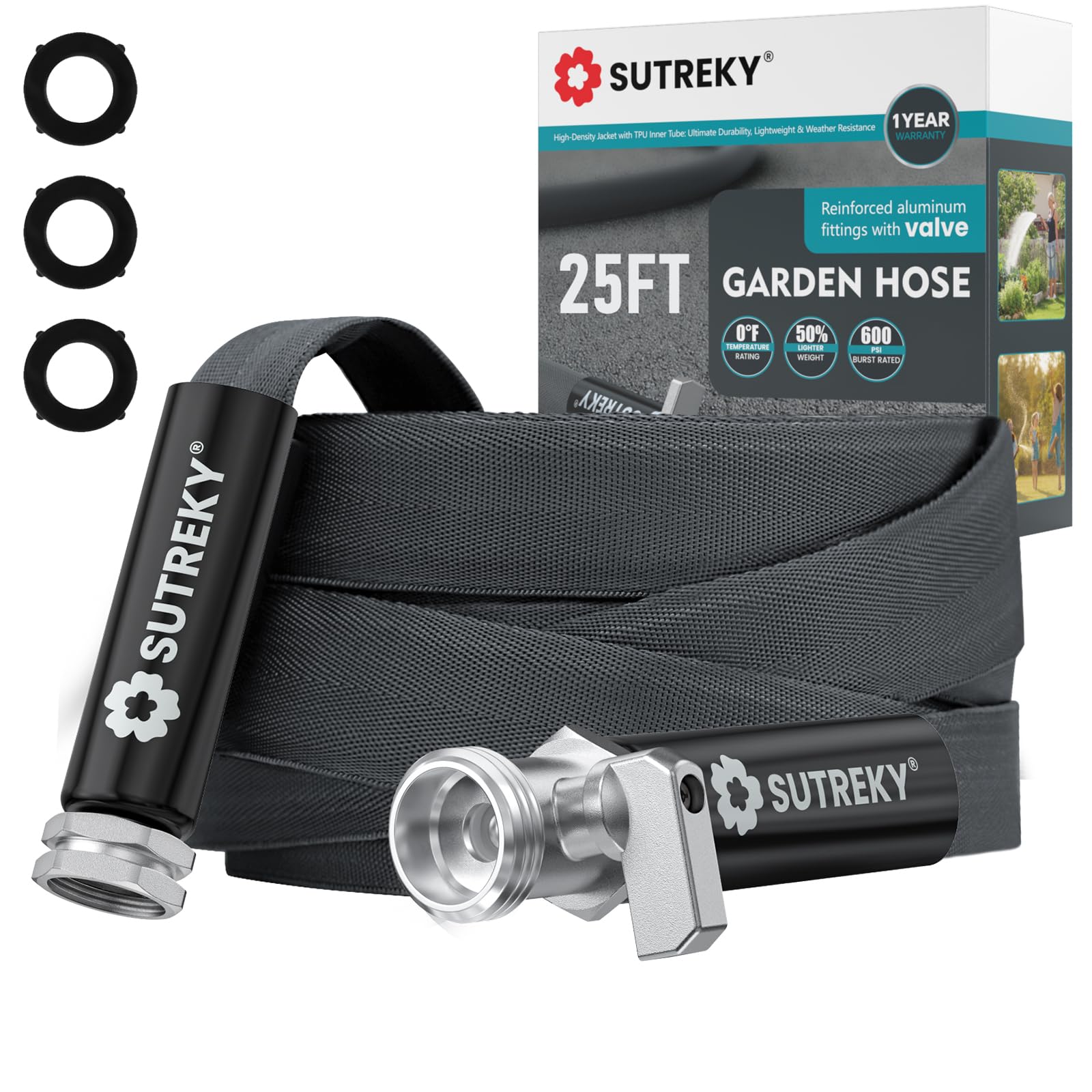View 1 of SUTREKY 25ft TPU Garden Hose