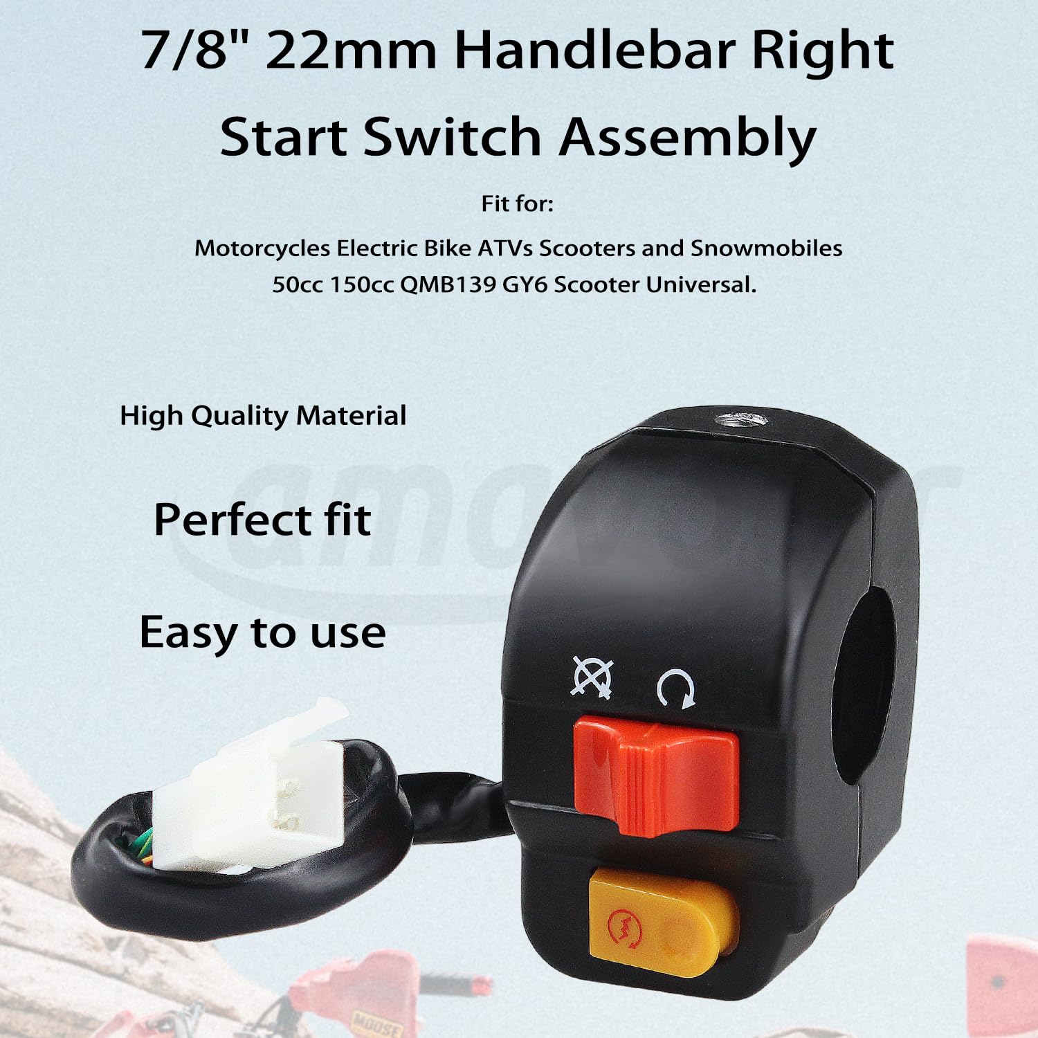 Handlebar Switch Handlebar Switch For Suzuki RMZ & DRZ 250 400 450 Starter Kill Push Button - Foto 6