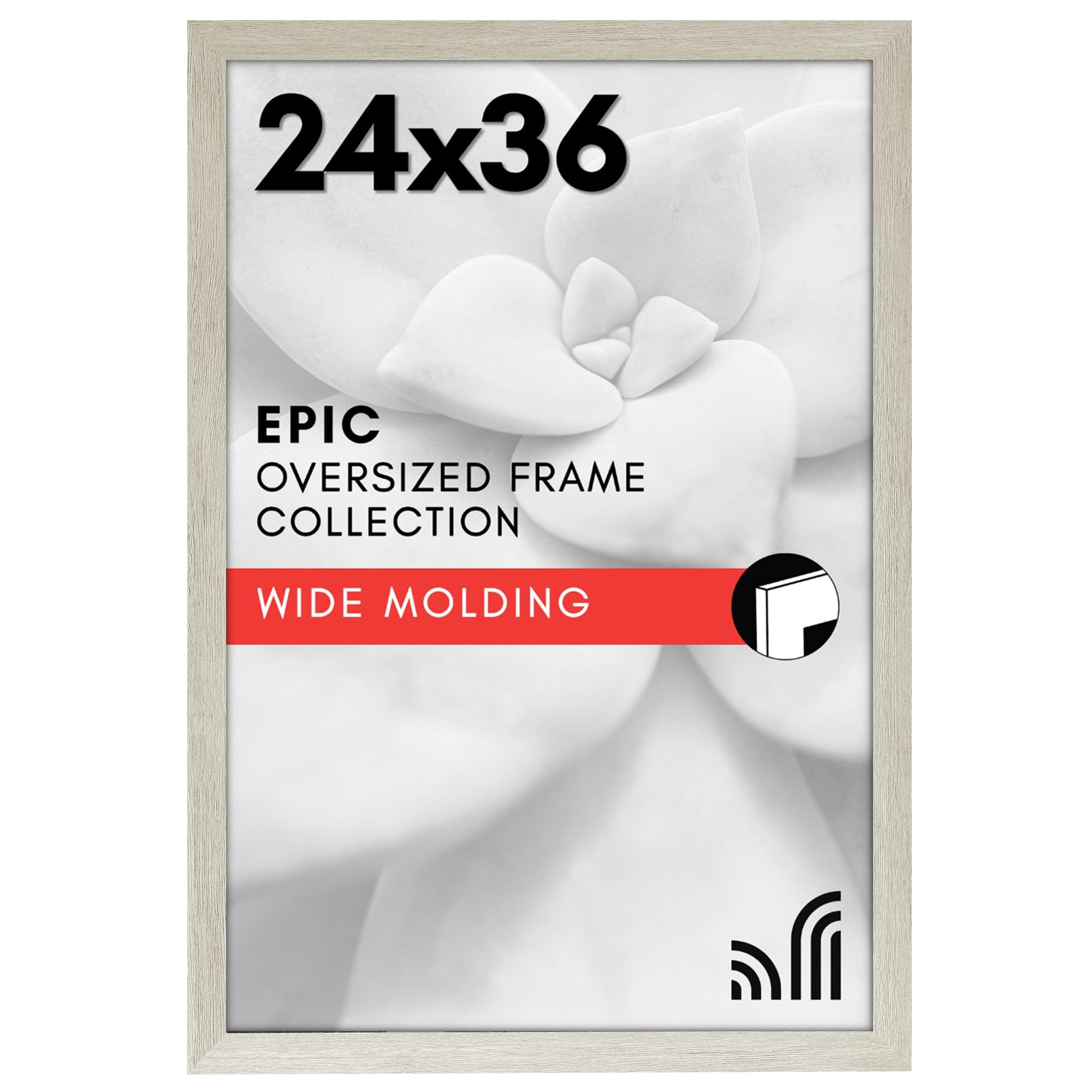 Americanflat 24x36 Poster Frame - Engineered Wood - Grey