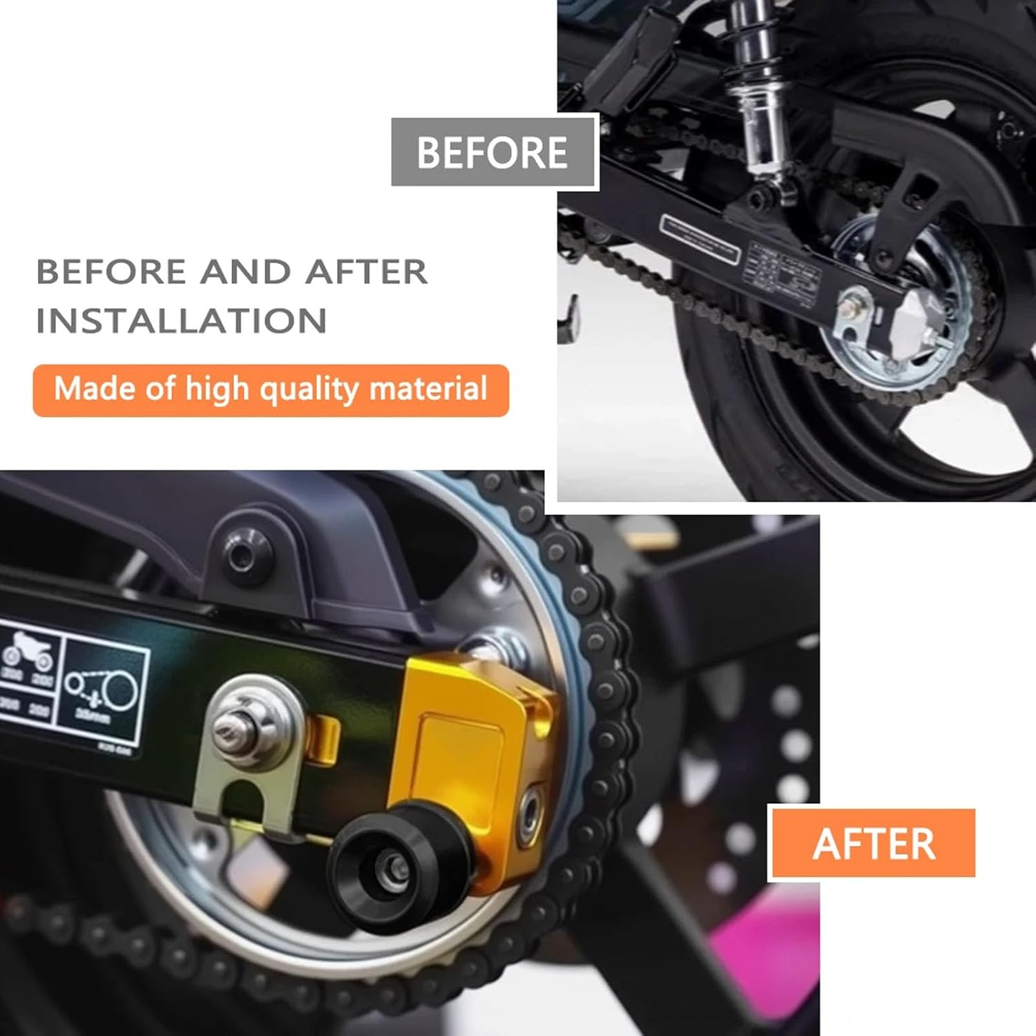 For 2025 DAX125 MSX125 GROM 125 MSX125SF CHAIN ADJUSTER Cotton Reels 2022 2023 2024 accessories dax125 msx125 grom 125 msx125sf (black)