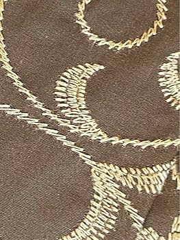 百華園 着物 半身刺繍 836 ブラウン 茶色 蔦花柄 刺繍 Amazon.co.jp: 百華園 刺繍 着物 ブラウン 茶色 蔦花柄 きもの
