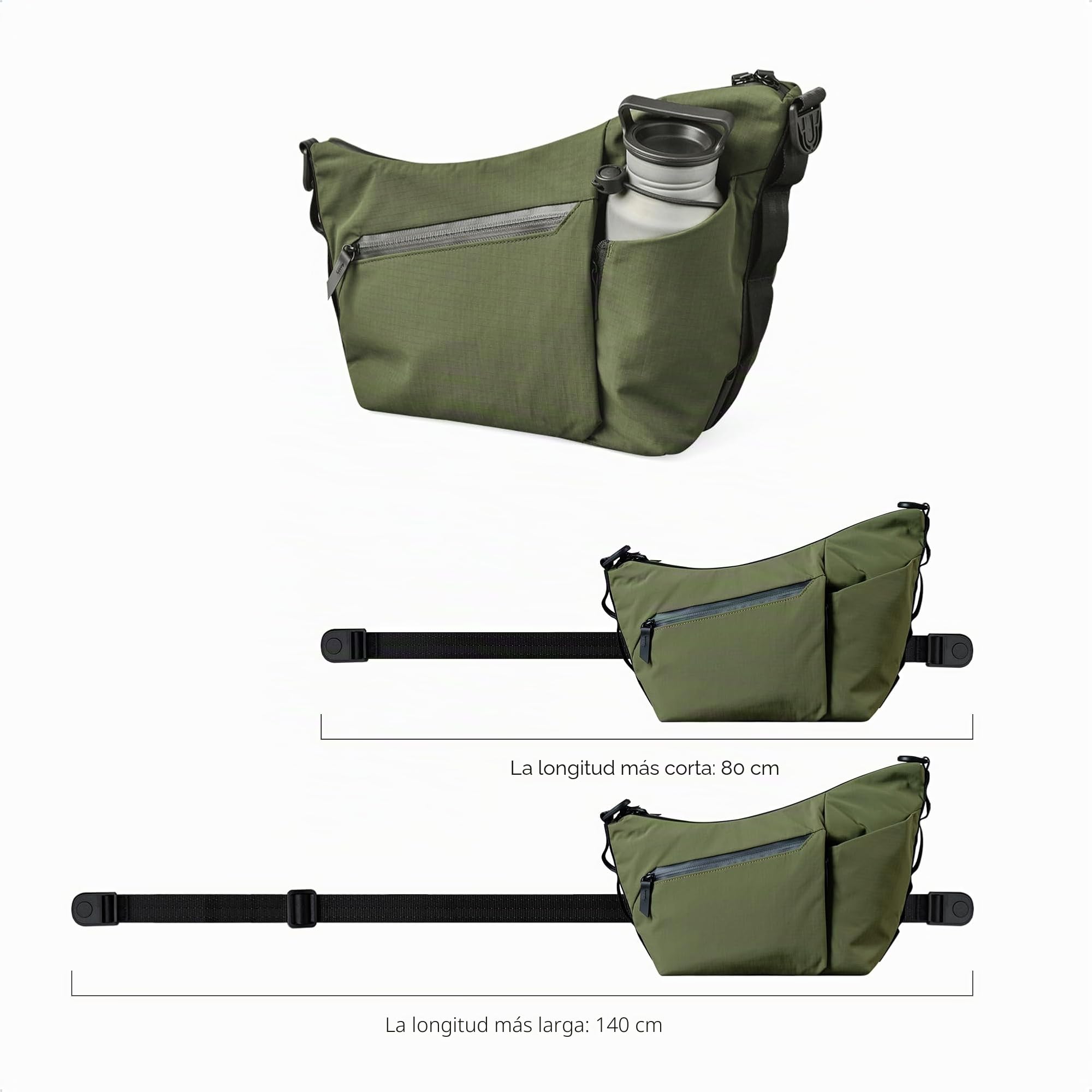 ALPAKA Flow Satchel - Bolso Cruzado EDC de 4 L para Viaje y Ciudad, Bandolera Resistente al Agua con Bolsillo para Botella y Llavero Magnético
