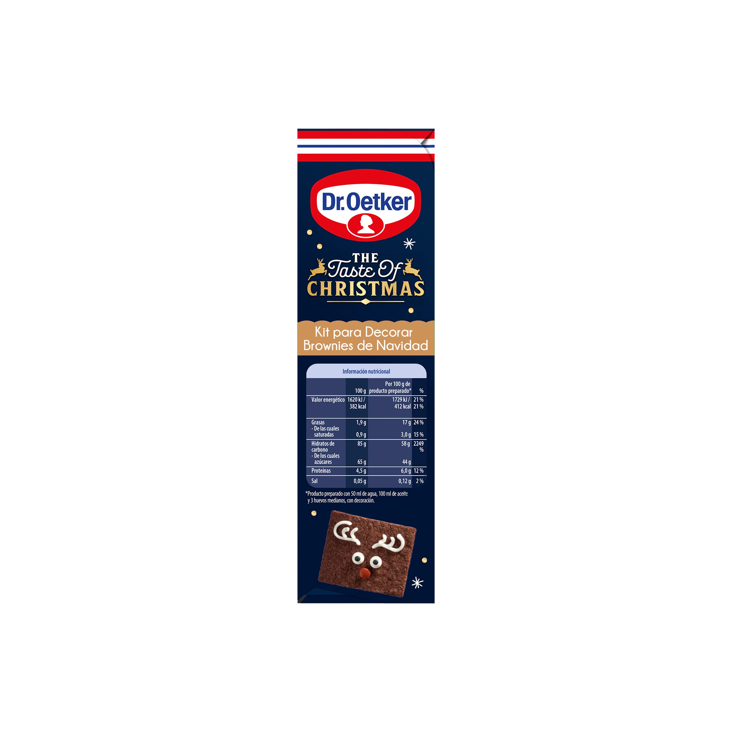 DR. OETKER Kit Brownies Navidad 513 g Intenso Sabor a Chocolate