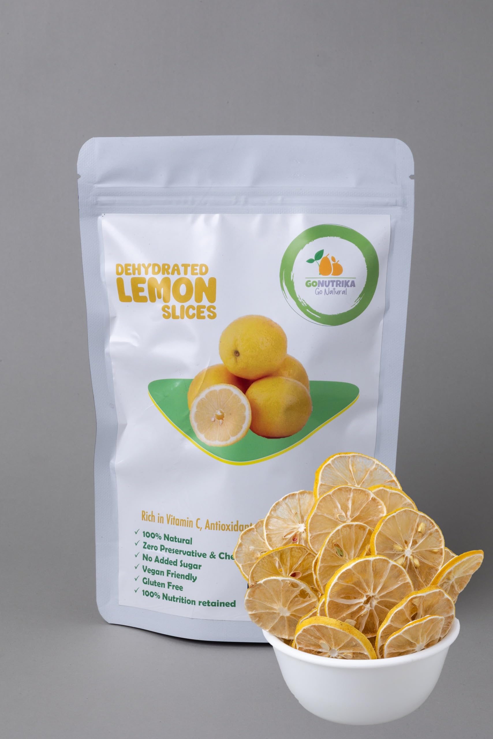 GoNutrika Dehydrated Lemon Slices 50 g, 100% Natural Dried Fruit, No Added Sugar, Vegan Friendly, Gluten Free, Lemon Slices for Beverages, Tea, Desserts, Garnishing and Recipes-image-20