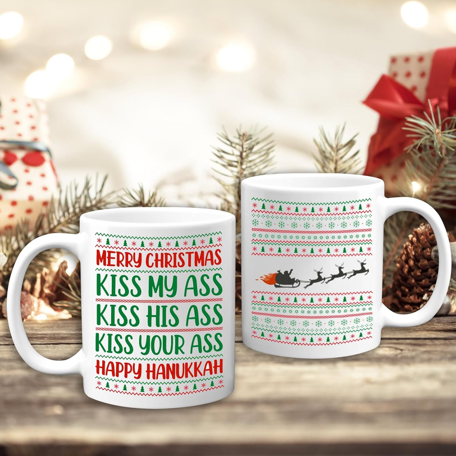 National Lampoons Christmas Vacation Merchandise Gifts, Funny Holiday Coffee Mug, 11oz Christmas Vacation Drinking Cup Holiday Party Decor Supplies, Novelty White Elephant Gifts Stocking Stuffer - Image 5