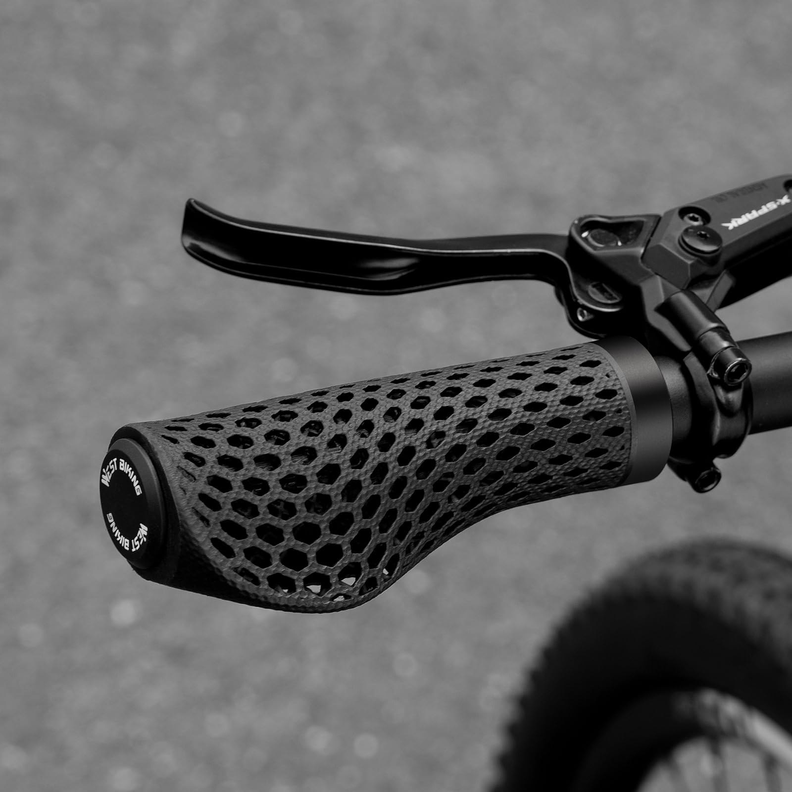 Manopole per manubrio MTB ergonomiche 3D stampate antiscivolo, ammortizzanti per ciclismo e bicicletta
