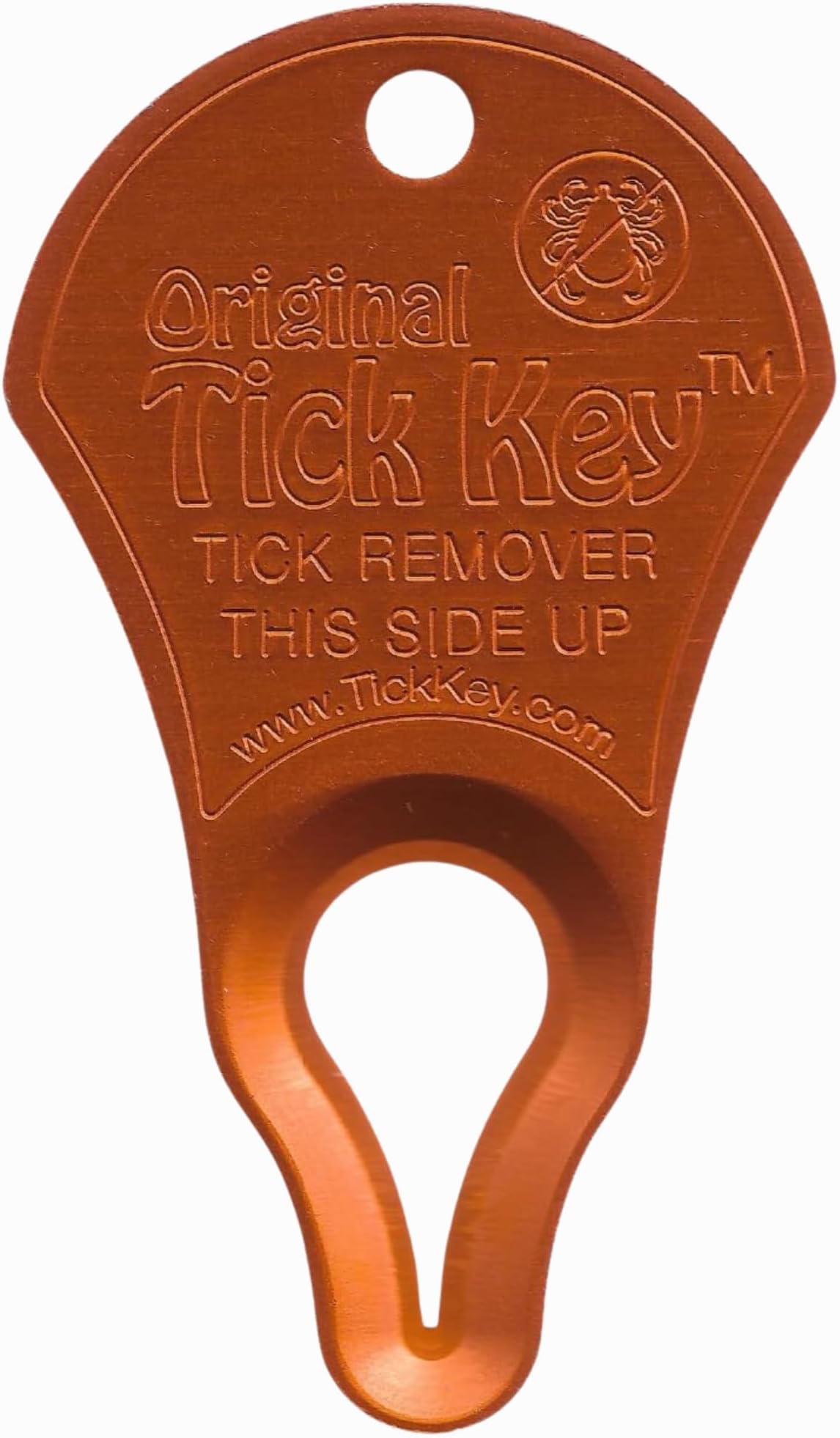 The Original Tick Key - Tick Detaching Device - Portable, Safe and Highly Effective Tick Detaching Tool (Orange)
